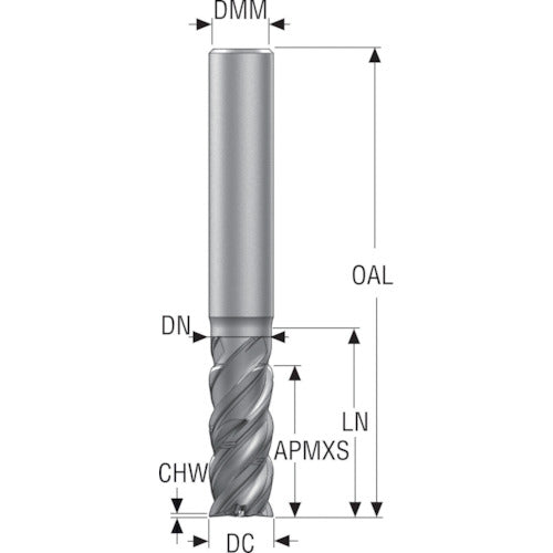 세코 JABRO JS754 스퀘어 엔드밀 JS754100E2C.0Z4C-HXT 1개