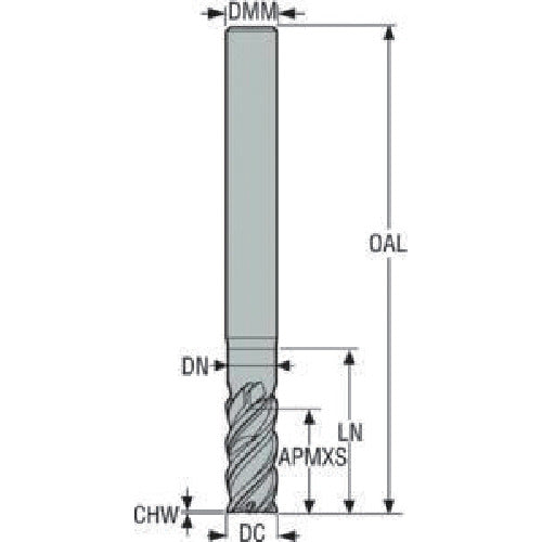 세코 JABRO JS554 레이디어스 엔드밀 JS554120E2R100.0Z4-SIRA 1개