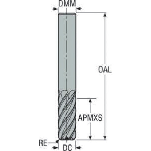 세코 JABRO Solid2 엔드밀 JS720100D2R050.0Z6-HXT 1개
