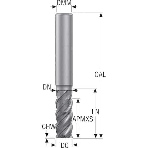 세코 JABRO JS754 스퀘어 엔드밀 JS754080E2C.0Z4-HXT 1개