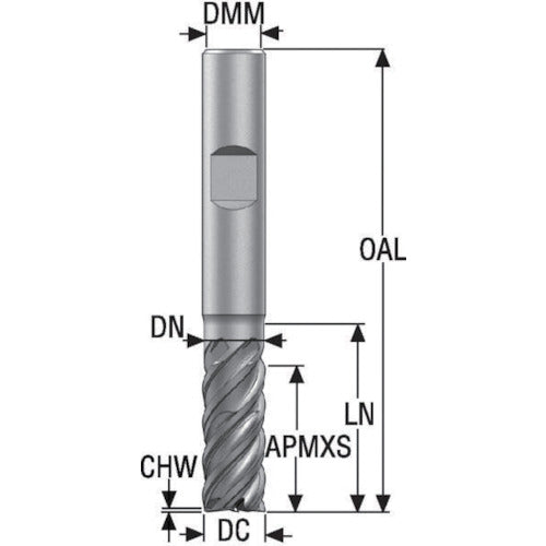 세코 JABRO JS755 스퀘어 엔드밀 JS755100E2C.3Z5-HXT 1개