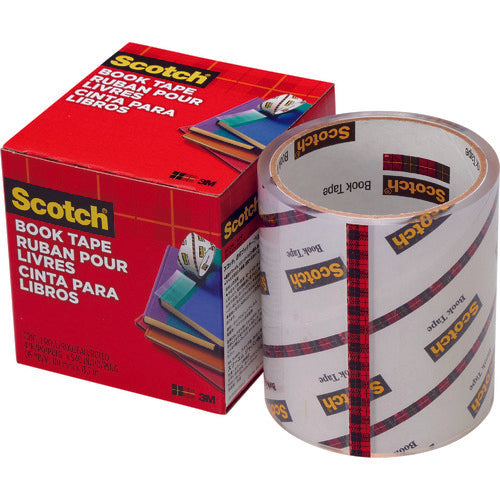 3M Transparent Book Tape, Thick, 101.6mm x 13.7m, 845 101, 1 roll