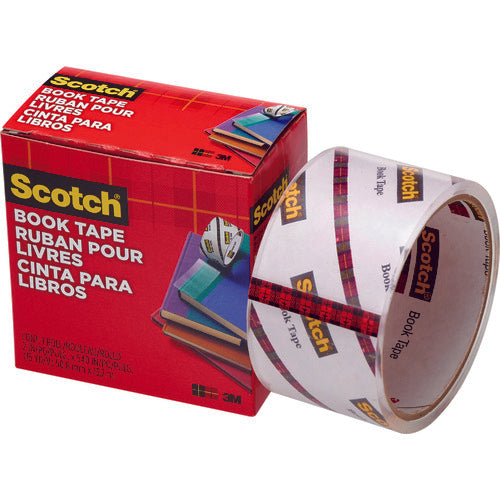 3M Transparent Book Tape, Thick, 50.8mm x 13.7m, 845 50, 1 roll