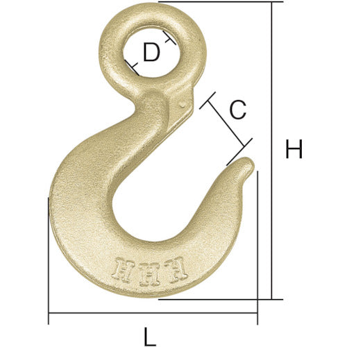 HHH Eye hook without latch 0.75t EX-0.75 1 pc