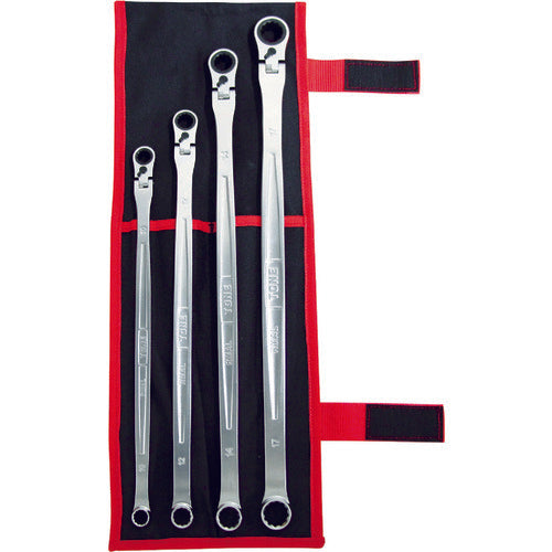 TONE Ratchet Wrench, Ultra Long Swinging Ratchet Wrench Set, 4-Piece Set, RMA400L 1 S