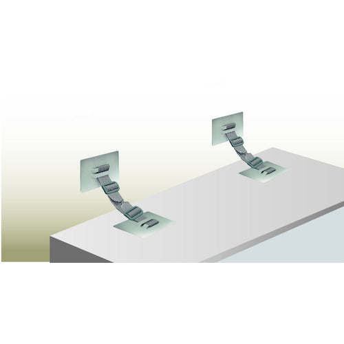 TF Service Furniture/Cabinet Anti-Tipping Adhesive Fixtures T-Plate Belt Type (Metallic) 2 Pieces Load Capacity Approx. 360 kg (When Using 2 Pieces) TPB-7090M 1 S