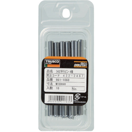 TRUSCO Parallel Pin Type A Tolerance m6 S45C 6.0 x 15 20 pcs B61-0615 1 PK