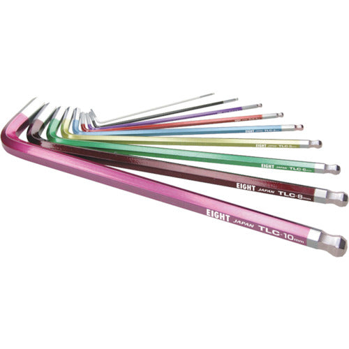 에이트 육각봉 스패너 테이퍼 헤드 엑스트라 롱 컬러 렌치 단품 TLC-10 1개