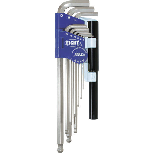 エイト 六角棒スパナ テーパーヘッド エキストラロング パイプ付 セット TLS-9NP 1 S