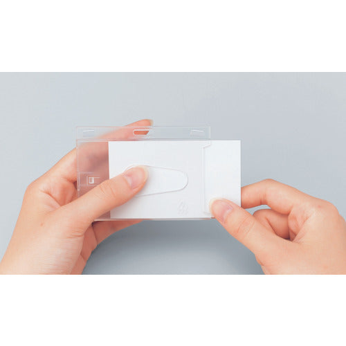 OP Name Badge Case Hard Type Horizontal ID 10 pcs NB-43 1 bag