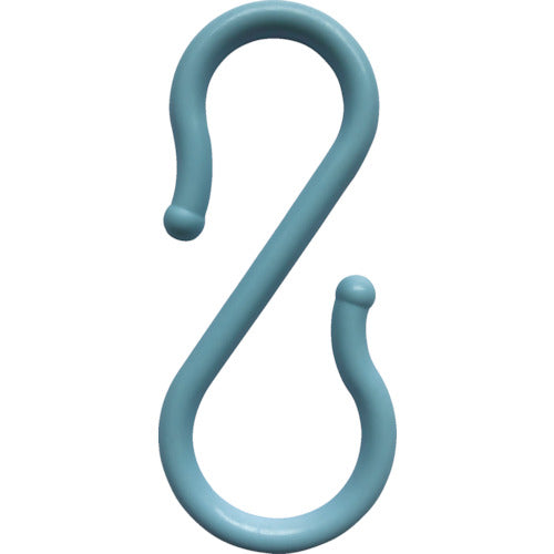 TRUSCO bulk purchase plastic S hook 70mm light blue 2 pieces per set 10 sets TPSH70-LB10P 1 set