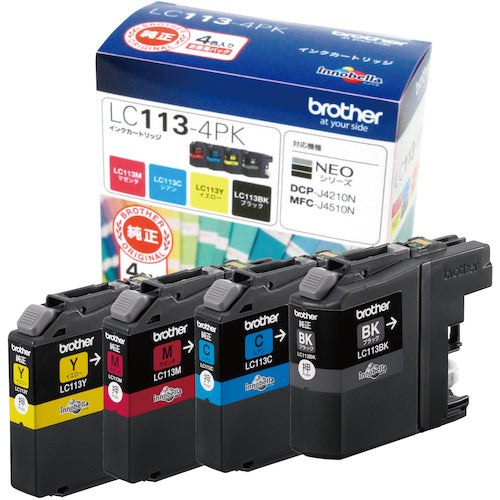 ブラザー インクカートリッジ LC113−4PK 4色パック LC113-4PK 1 PK