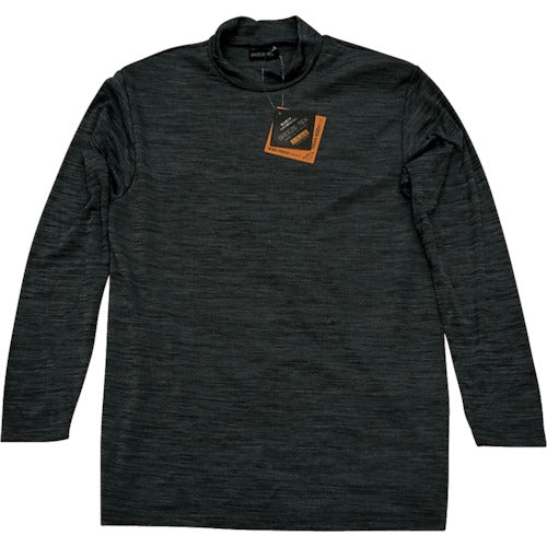 아즈 BREEZE / TEX 뒤 기모 이너 긴 소매 하이 넥 杢 그레이 L 9119-32L06 1 착용