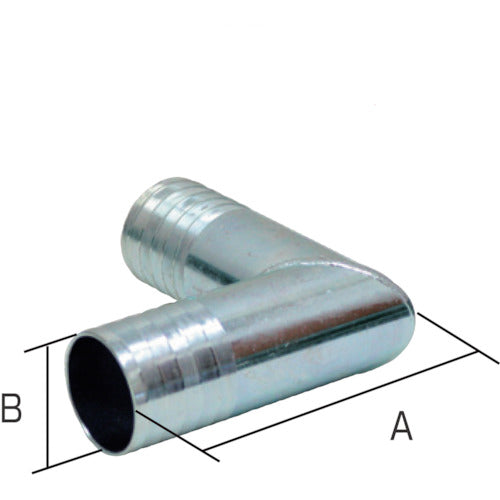 IWA 철제 배관 피팅 L형 호스 니플(양단 대나무) 50LHN050SS 1개