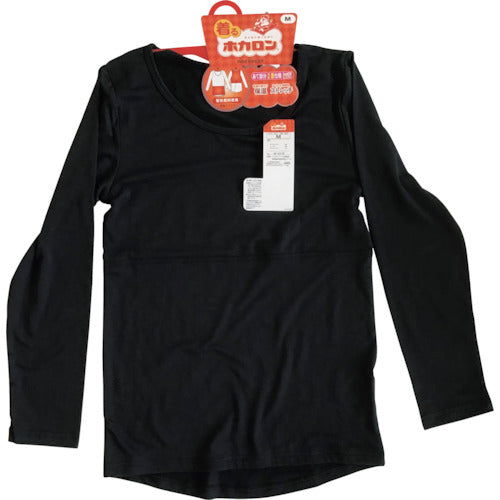 Renfro Hokalon Underwear, Women's, Crew Neck Long Sleeve T-Shirt, Thin, Bear Jersey, Far Infrared Radiation, Heat Storage, HKCLD89TPL19, 1 Piece