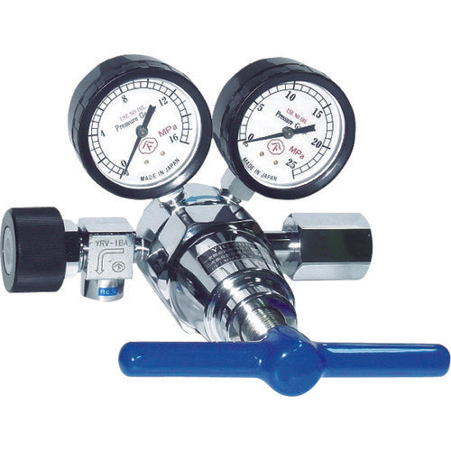 YAMATO ガス調整器 高圧用圧力調整器 YR−5061H 窒素・空気 ストップバルブ付 YR-5061H-R-11N01-2221 1 個