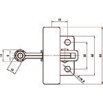 Super Downward Presser Toggle Clamp (Vertical Handle Type) Total Length: 89mm Clamping Force: 1kN Flange Base TDP40F 1 pc