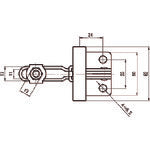 Super Downward Presser Toggle Clamp (Vertical Handle Type) Total Length: 115mm Clamping Force: 2kN Flange Base TDP42F 1 pc
