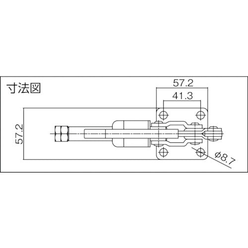 スーパー 横押し型トグルクランプ 全長:306mm 締付力:3.64kN TPL250F 1 個