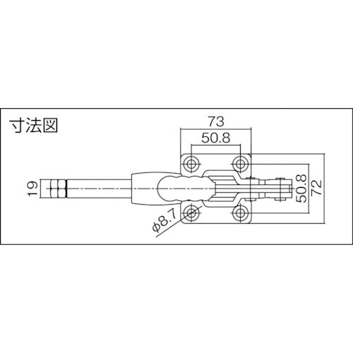 スーパー 横押し型トグルクランプ 全長:346mm 締付力:6.8kN TPL300F 1 個