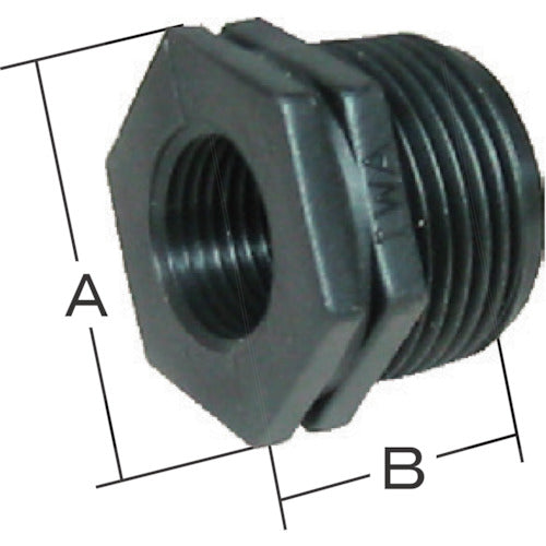 IWA 수지(PP)제 배관 피팅 부싱 49BUS4025P 1개