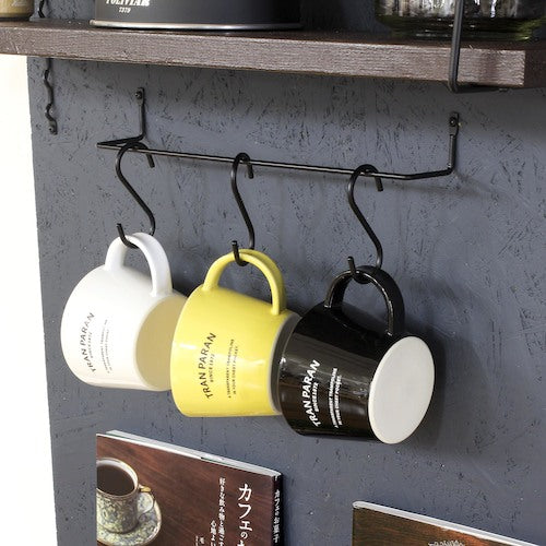 WAKI S-hook, black, 80mm, KA-J22, 1 piece