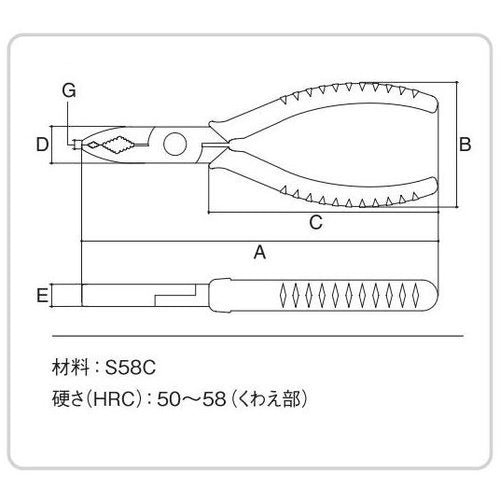 Three Peaks Diamond-shaped Truss Screw Pliers 150mm DS-150TZ 1 piece