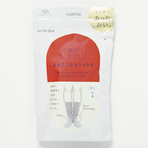 오카모토 양말 보충 마치 코타츠 양말 23-25CM 그레이 532-995B-24-60 1 다리