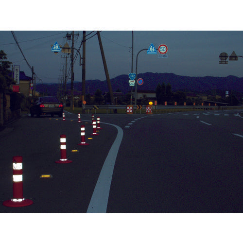 日東エルマテ 再帰反射テープ 90mmx10m レッド HT-90R 1 巻