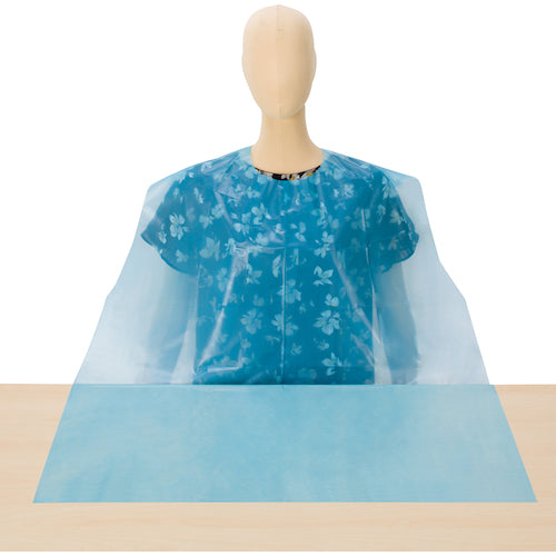 Singer Disposable Meal Apron (50 pieces) Blue LPE0250NSBB 1 box