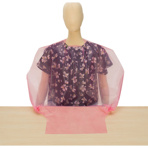 シンガー 食事エプロン使い切り2.5WAY(50枚入)ピンク LPE0251NSPB 1 箱