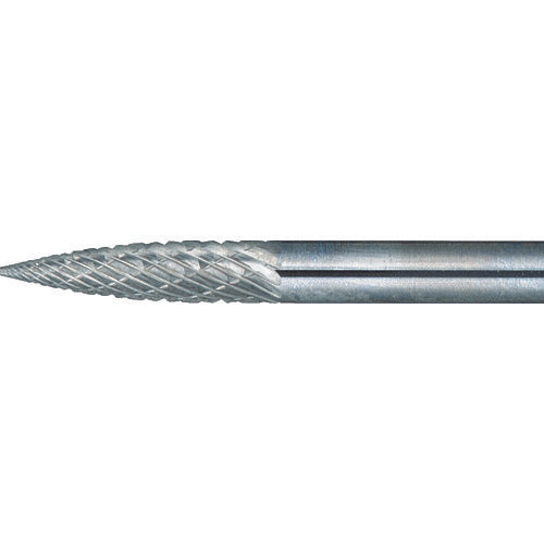 TRUSCO 超硬バー トンガリ型 Φ3X刃長12.7X軸3 ロング ダブル TB4A032L75 1 本