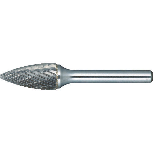 TRUSCO Carbide Bur, Pointed Type, Φ12.7 x Blade Length 25 x Shaft 6, Course Cut, TH4C127, 1 Piece