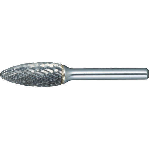 TRUSCO Carbide Bur, Oval, Φ12.7 x Blade Length 32 x Shaft 6, Course Cut, TH51C127, 1 Piece