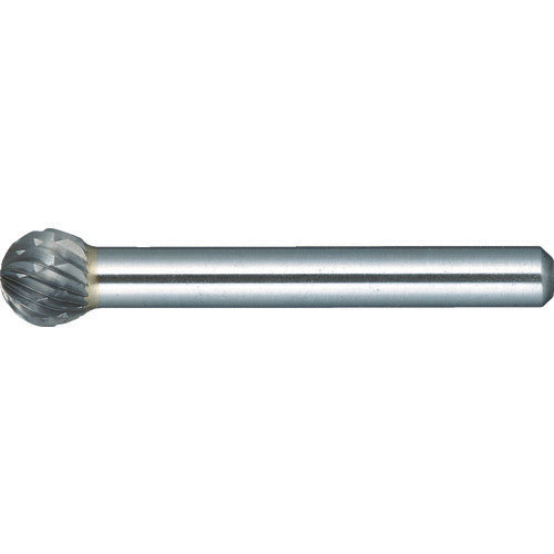 TRUSCO Carbide Bur, Spherical, Φ9.5 x Blade Length 8mm x Shaft 6, Course Cut, TH8C095, 1 Piece