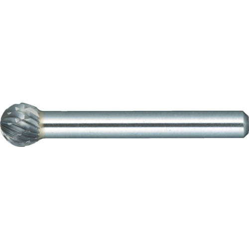 TRUSCO Carbide Bur, Spherical, Φ12.7 x Blade Length 11 x Axis 6, Course Cut, TH8C127, 1 Piece