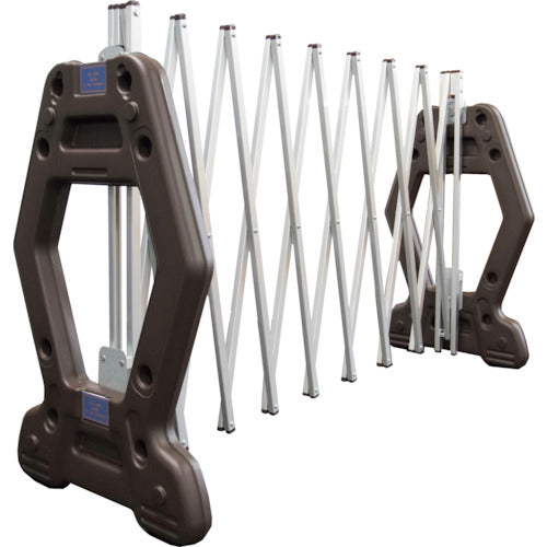 安全興業 現場用簡易アルミゲート AZゲート茶(反射なし) 4M AZG-B2 1 個