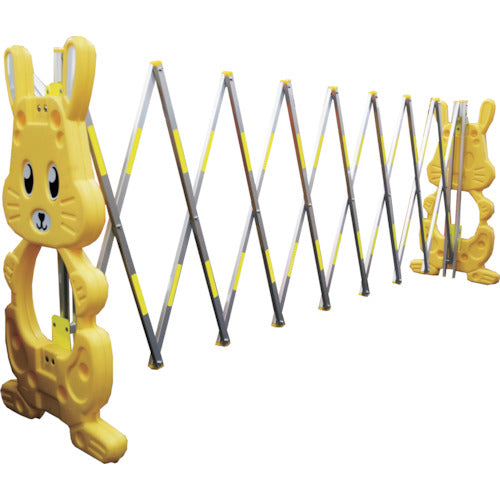 Anzen Kogyo Simple Aluminum Gate for Work Sites Rabbit Gate Yellow (with Reflector) 4M RG-2 1 pc