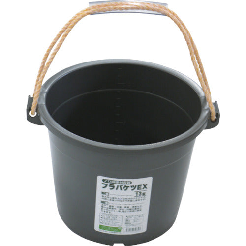 안전 흥업 플라 버킷 13형 EX그레이 BAKE-EX-GR 1개