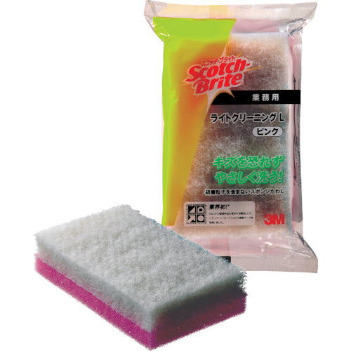3M Scotch-Brite Light Cleaning Scrubber Large Pink 140 x 83 mm L/CL L PIN 1 pc
