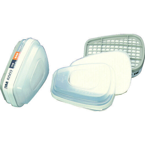 3M コンビネーシヨン吸収缶 S1ろ過材付き 6002/5911−S1 2個入 6002/5911-S1 1 組