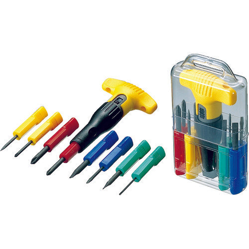 TRUSCO T-type ratchet 8-piece screwdriver set TRD-8S 1 S
