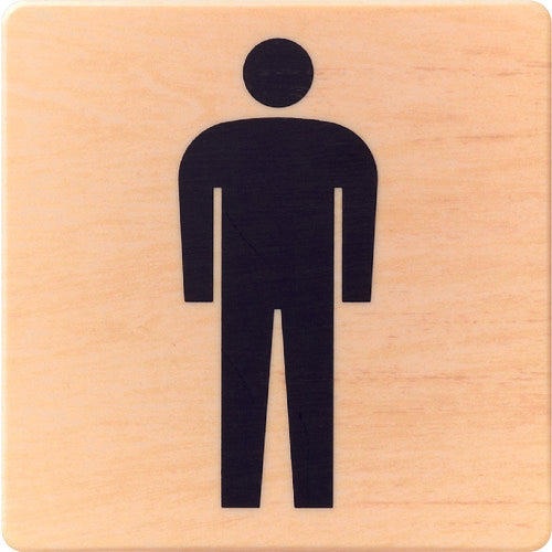Light Dome Sign Wood Grain Man Mark MAB1017-1 1 piece