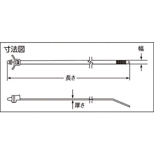 PANDUIT 밀어넣기 타입 나일론 결속 밴드 내츄럴 (100개입) PLWP1S-C 1봉