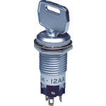 NKKスイッチズ ねじ取付け形キーロックスイッチSKシリーズ ON−ON 両側タイプ SK-12AAS1 1 個