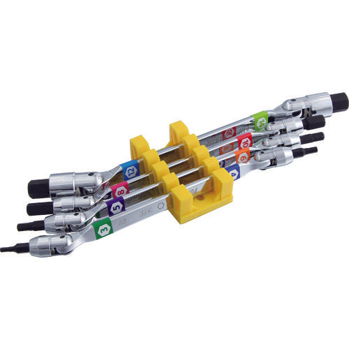 Suekage Hexagonal Wrench Double Flex Hexagonal Wrench Set 4-Piece Set DFH-4S 1 S