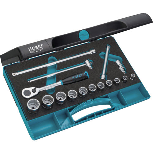 HAZET ソケットレンチセット(12角タイプ・差込角9.5mm) 880ZN-1 1 S