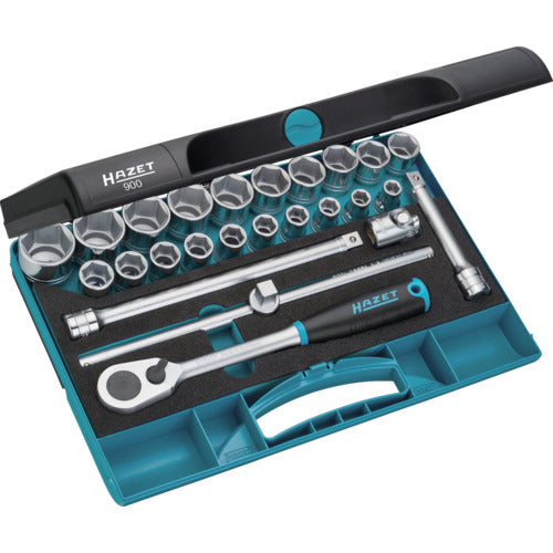 HAZET Socket Wrench Set (Hexagonal Type, 12.7mm Drive) 900 1 S