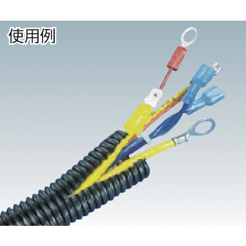 PANDUIT Corrugated Tube Heat Resistant Nylon 6 Black with Slits Inner Diameter 13mm 30.48m CLT50N-C630 1 Roll