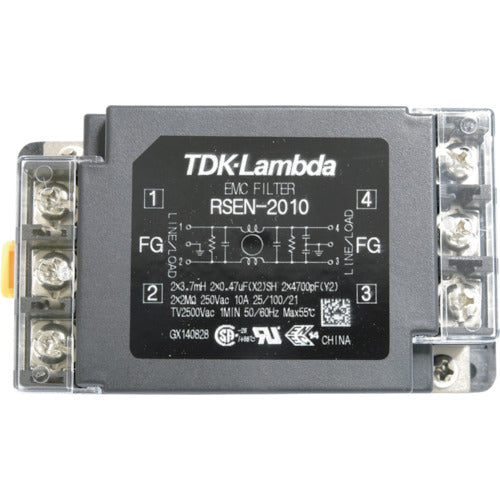 TDKラムダ ノイズフィルタ RSEN DINレール取付対応 250V 10A RSEN-2010D 1 個
